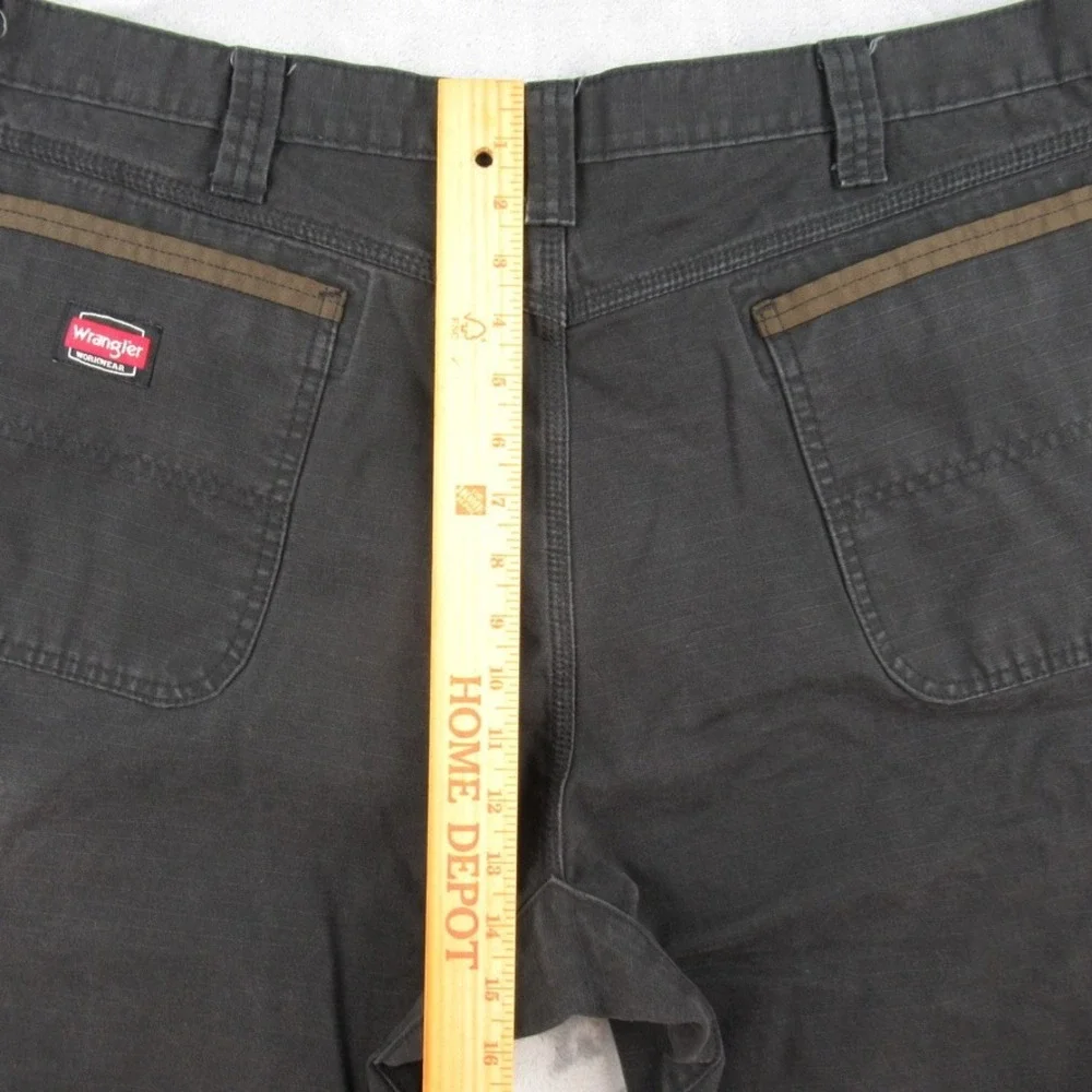 Wrangler Workwear Mens Black Ripstop Cargo Pants 10WMWR1BL 42x30